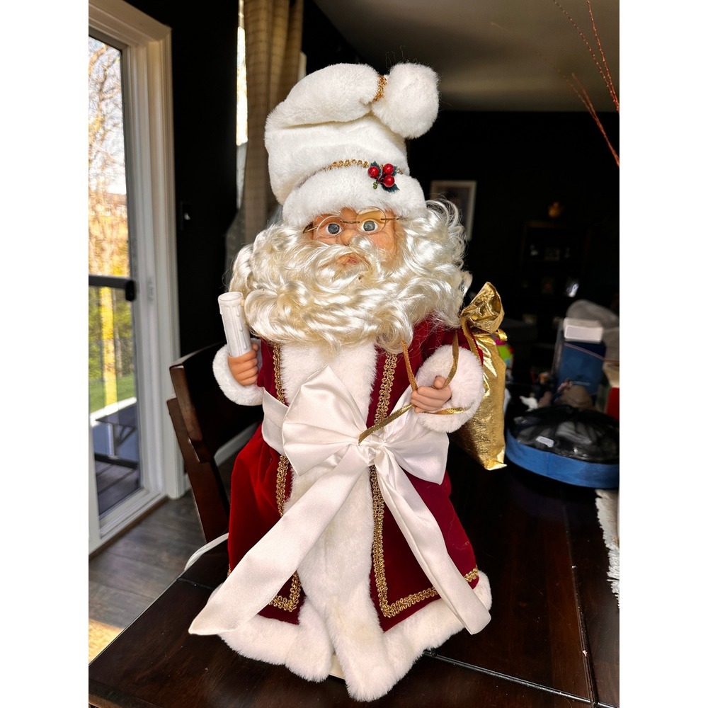 Vintage Telco Motion-ettes Christmas Santa Animated Illuminated Figure in Box
